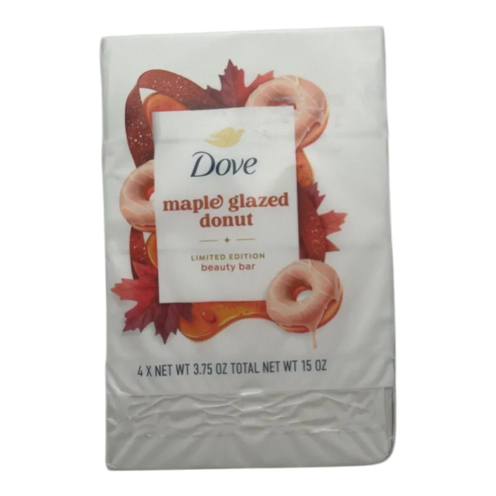 Dove Limited Edition Beauty Bar Soap‎ Maple Glazed Donut Sealed Pack Of 4 Bars